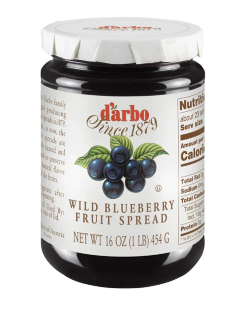 D'arbo Wild Blueberry Fruit Spread 454g